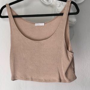 Sablyn Beige Crop Top Tank Sz XS